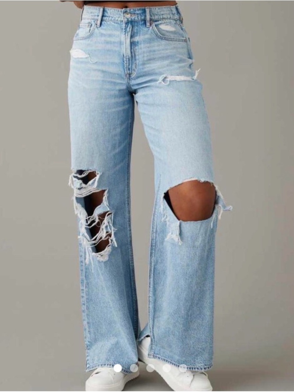 AE Dreamy Drape Super High-Waisted Baggy Wide-Leg Jean 0 Regular